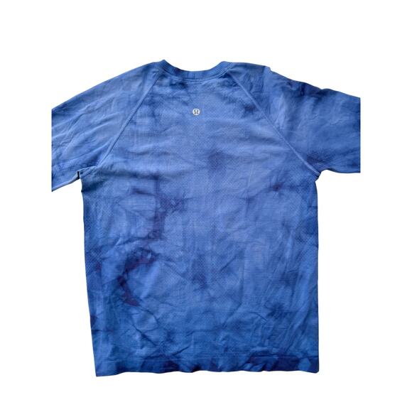 Lululemon blue marble dye long sleeve swiftly tech waist length - size 8 - Picture 6 of 6